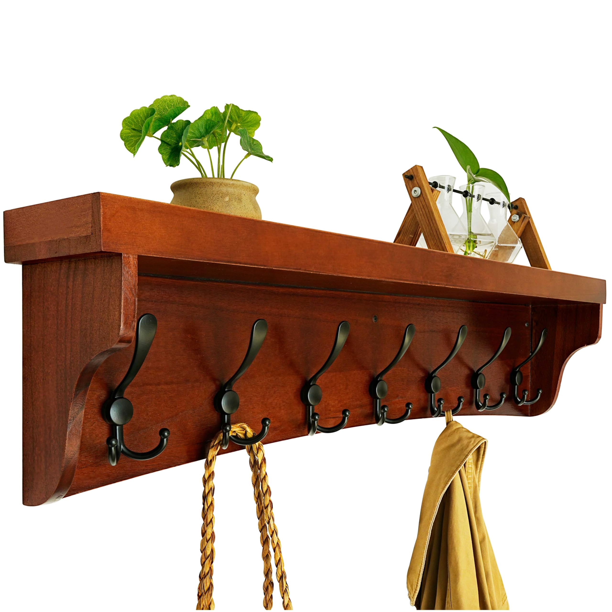 Amazon.com: WEBI Wall Shelf with Hooks Underneath,35
